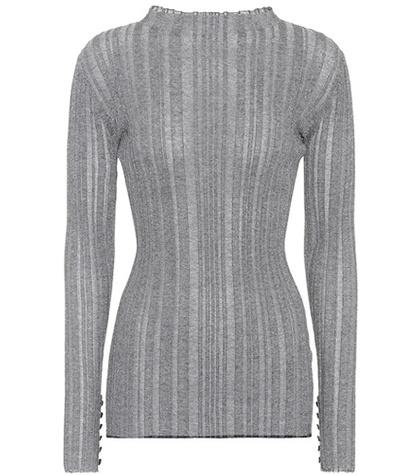 Proenza Schouler Metallic Ribbed Sweater