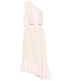 Stella Mccartney One-shoulder Silk Midi Dress