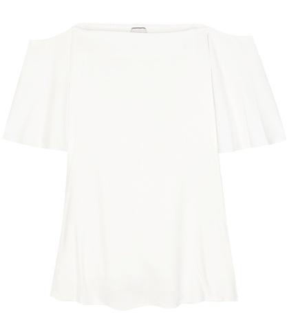 Edit Crêpe Off-the-shoulder Top