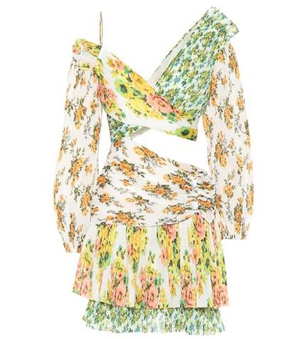 Staud Golden Surfer Plissé Dress