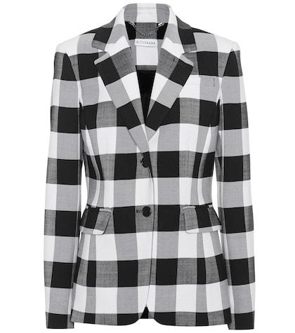 Altuzarra Fenice Gingham Wool-blend Blazer