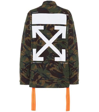 Off-white Printed Cotton Camouflage Jacket