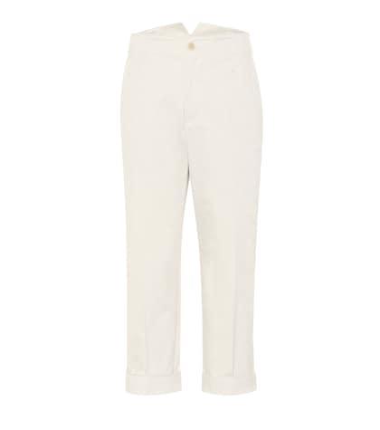 Brunello Cucinelli High-waisted Cotton Pants