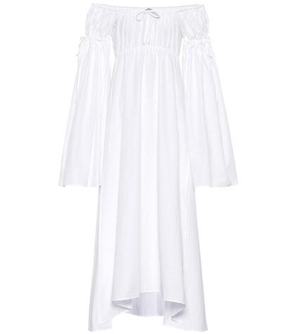 Attico Cotton Off-the-shoulder Dress