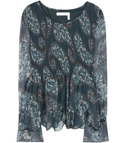 Gucci Printed Plissé Blouse