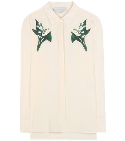 Stella Mccartney Embroidered Silk Blouse