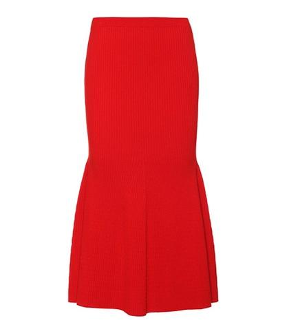 Victoria Beckham Ribbed Wool-blend Skirt