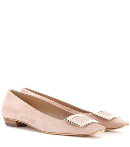 Jw Anderson Belle Vivier Suede Ballerinas