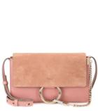 Chlo Faye Small Suede And Leather Shoulder Bag
