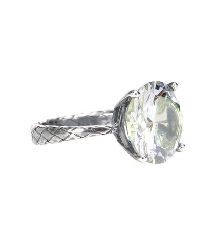 Oscar De La Renta Sterling Silver Ring With Cubic Zirconia