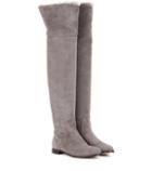 Jimmy Choo Marshall Flat Suede Over-the-knee Boots