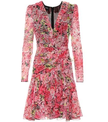 Il Gufo Floral Silk Minidress