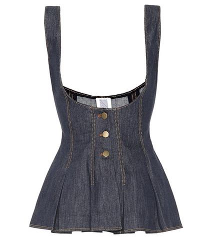 Rosie Assoulin Cotton And Linen Denim Top