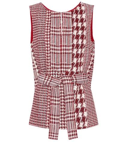 Oscar De La Renta Sleeveless Tweed Top
