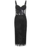 Dolce & Gabbana Mesh Dress With Embroidered Appliqué