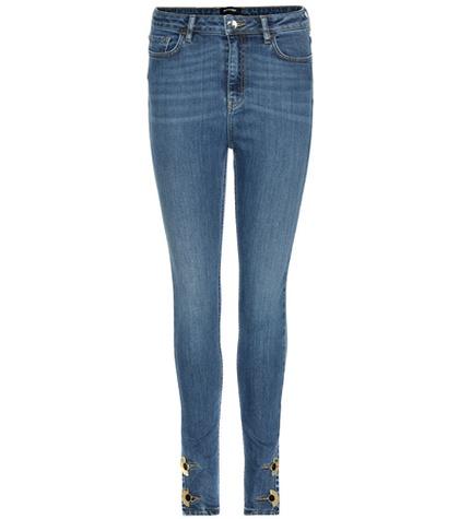 Anthony Vaccarello Embellished High-rise Skinny Jeans