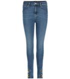 Anthony Vaccarello Embellished High-rise Skinny Jeans