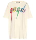 Gucci Sequined Logo Cotton T-shirt