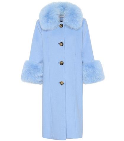 Saks Potts Yvonne Fur-trimmed Wool Coat