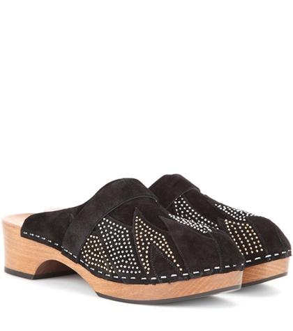 Acne Studios Studded Suede Clogs