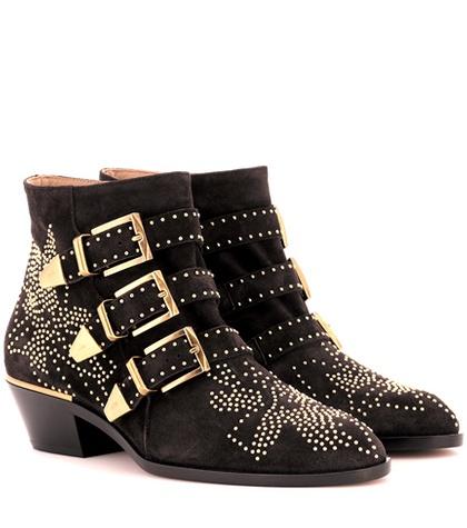 See By Chlo Susanna Studded Suede Ankle Boots