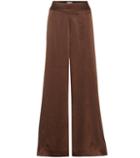 Arj Naia High-rise Wide-leg Satin Pants