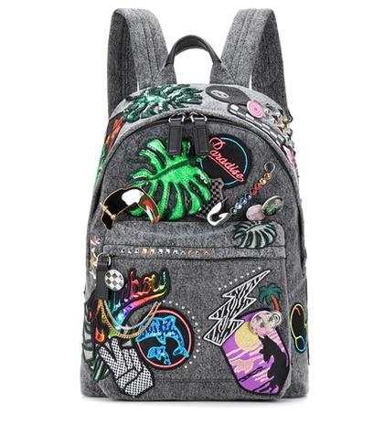 Marc Jacobs Paradise Biker Denim Appliqué Backpack