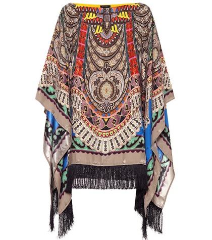 Etro Paisley Silk-blend Poncho
