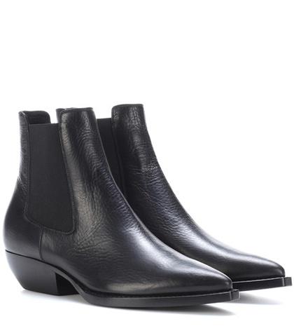 Saint Laurent Theo 45 Leather Chelsea Boots