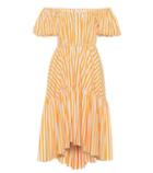 Bonpoint Striped Stretch Cotton Midi Dress