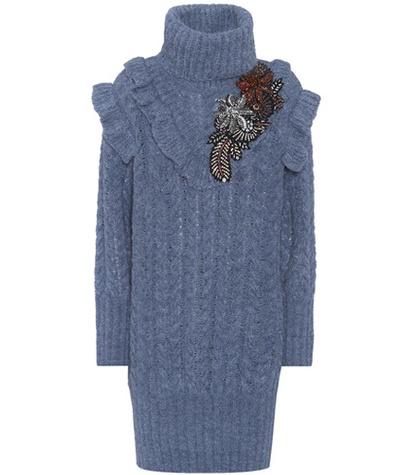 Miu Miu Crystal-embellished Sweater Dress