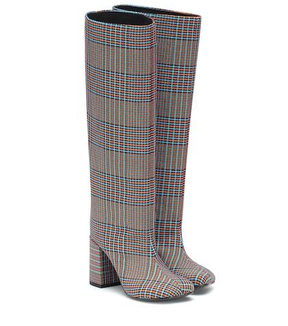 Mm6 Maison Margiela Plaid Knee-high Boots