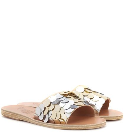 Ancient Greek Sandals Taygete Sequin Slides
