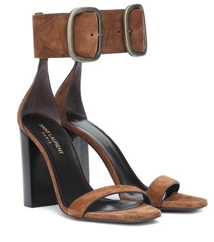 Saint Laurent Loulou Suede Sandals