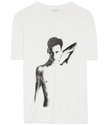 Saint Laurent White Cotton T-shirt