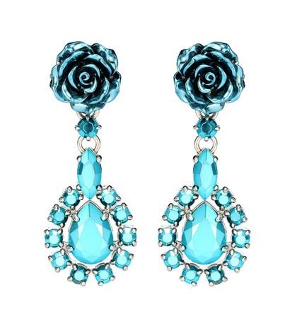 Prada Rose Jewels Clip-on Earrings