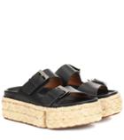 Mark Cross Abby Leather Platform Sandals