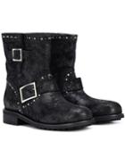 Moncler Youth Suede Ankle Boots