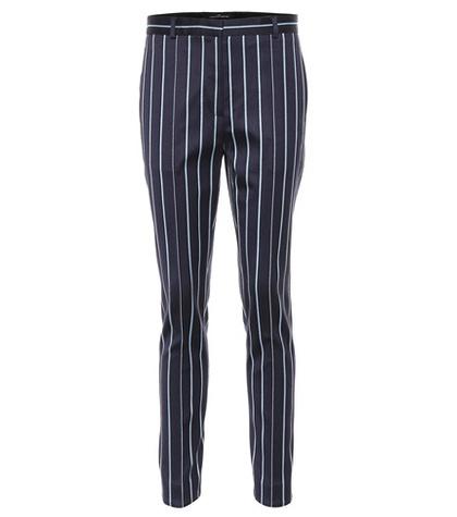Rokh Striped Wool And Cotton Pants