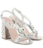 Bonpoint Embellished Metallic Leather Sandals