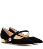 Miu Miu Uma Embellished Velvet Pumps
