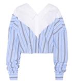 Jimmy Choo Striped Cotton-blend Blouse