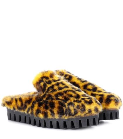 Ganni Gregor Faux Fur Mules