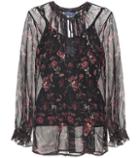 Polo Ralph Lauren Floral-printed Silk Top