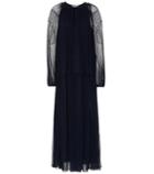 Brunello Cucinelli Lace-trimmed Silk Maxi Dress