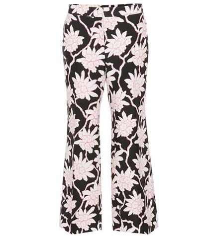Valentino Printed Wool And Silk Trousers