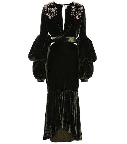 Haider Ackermann Analetta Embellished Velvet Dress