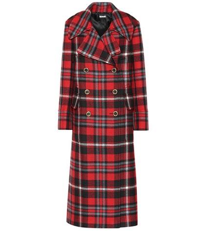 Miu Miu Checked Wool Coat