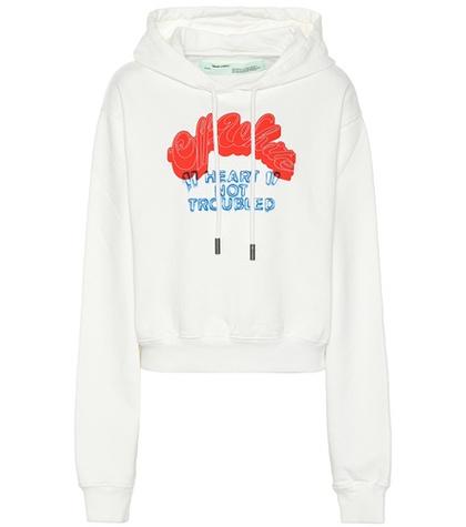 Christopher Kane Heart Not Troubled Cotton Hoodie