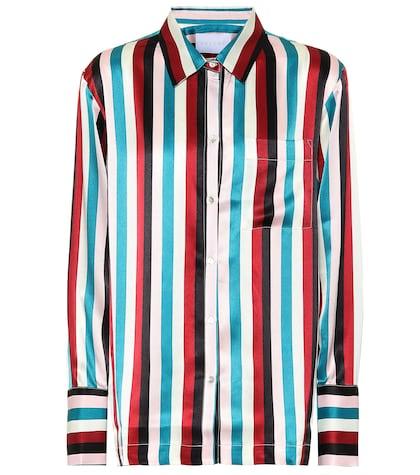 Alexachung Striped Silk Pajama Shirt